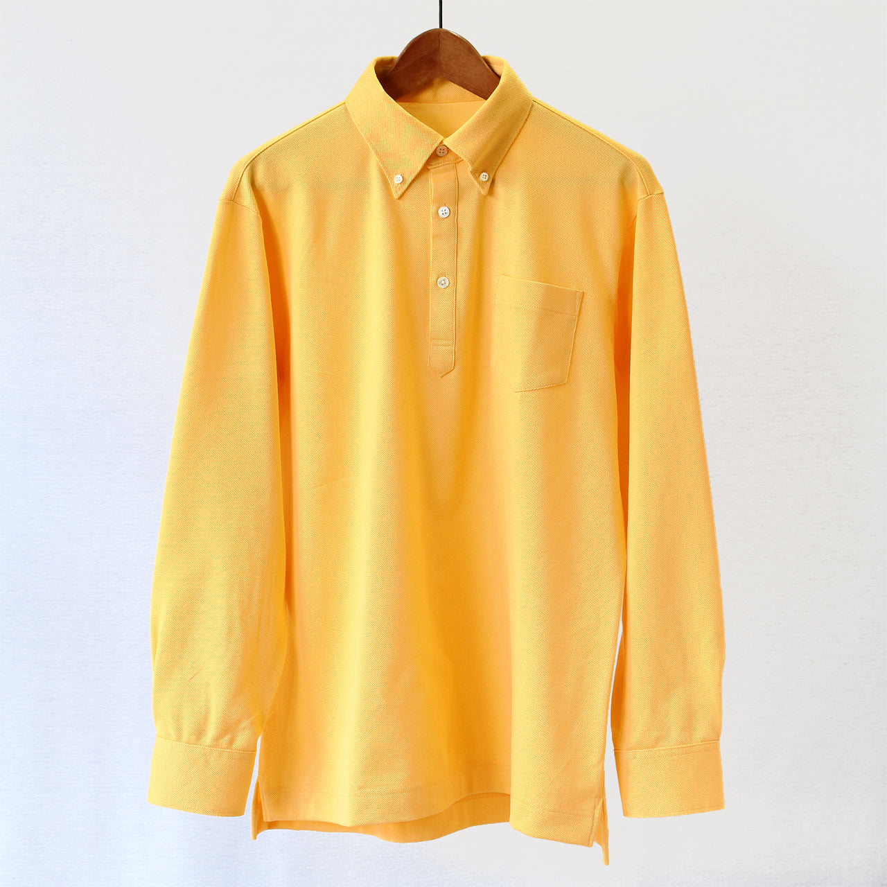 [480806] 32/2 Double Mercerized Supima Cotton Long Sleeve Pique Polo Shirt